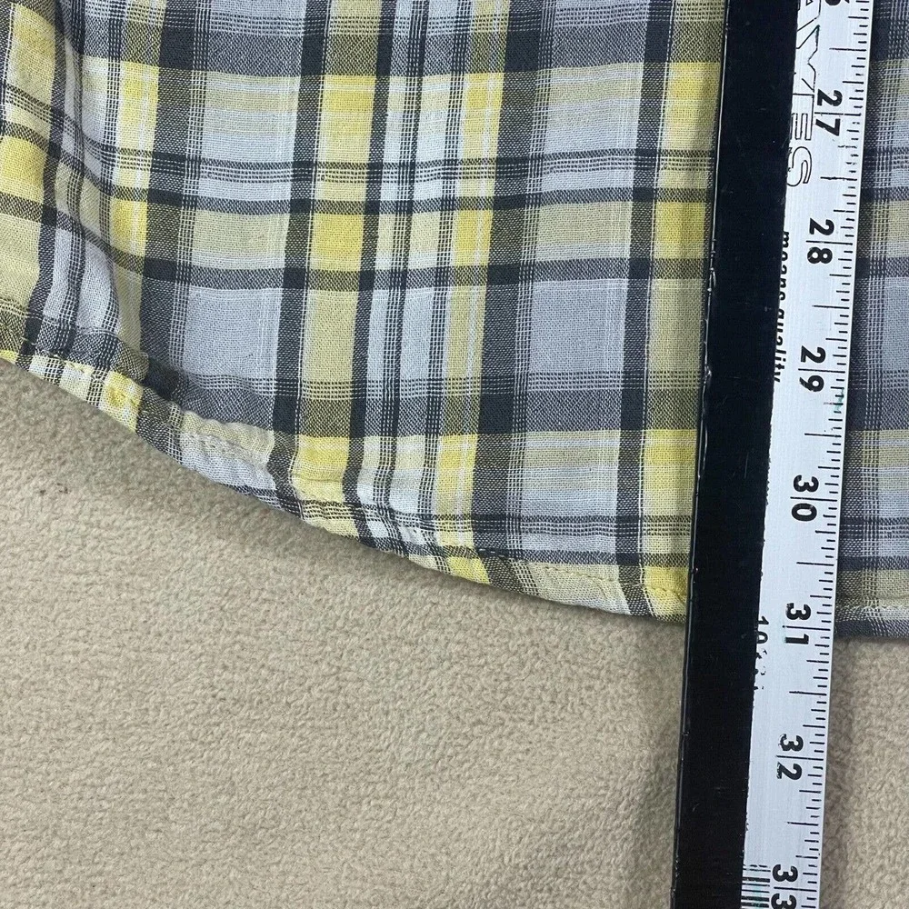 The North Face‎ Mens XL Button Up Short Sleeve Shirt Pockets Relaxed Fit Plaid